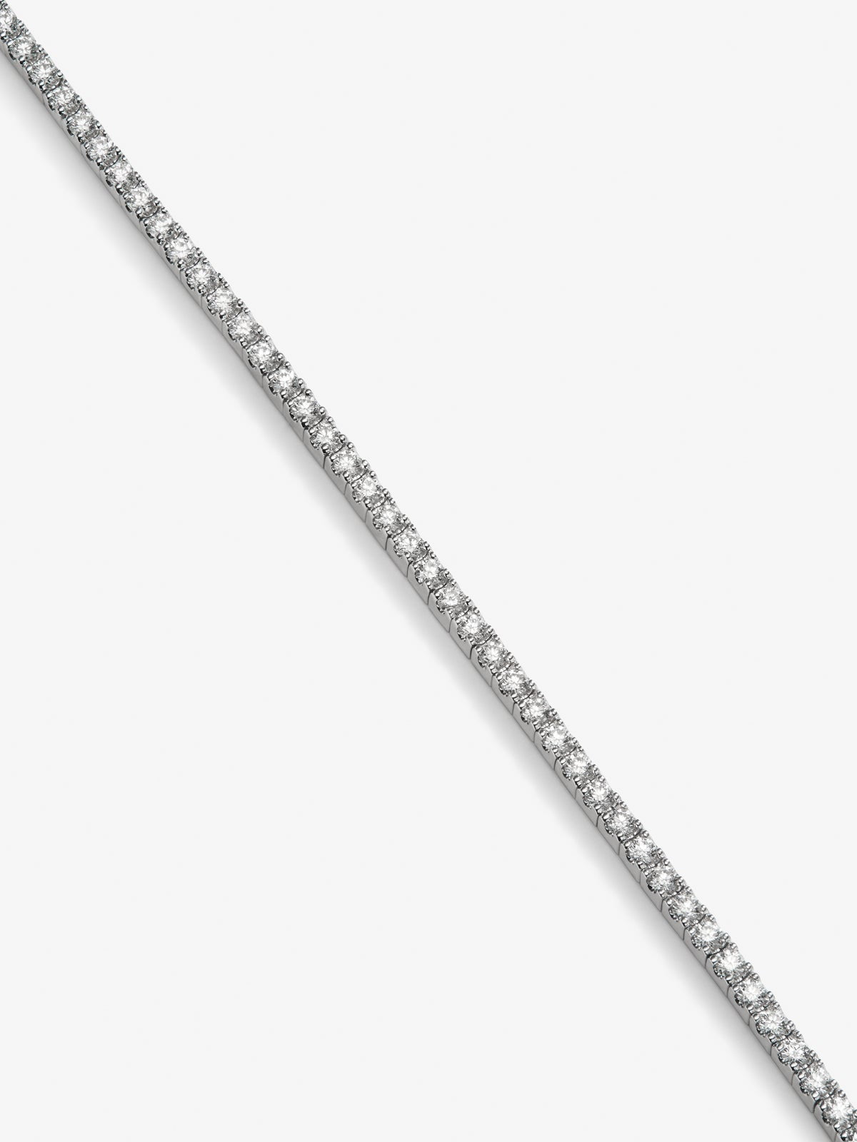 Pulsera rivière de oro blanco de 18K con diamantes en talla brillante de 0,09 cts