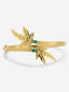 Pulsera de oro amarillo de 18K y esmeralda en talla brillante con un total de 0,23 cts