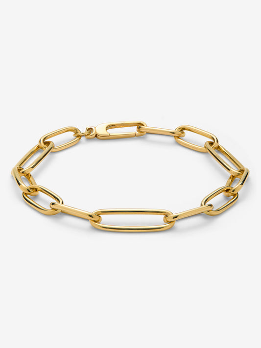 Pulsera eslabones mediana de oro amarillo de 18K