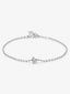 Pulsera de oro blanco de 18K con diamantes blancos en talla brillante de 0,18 cts