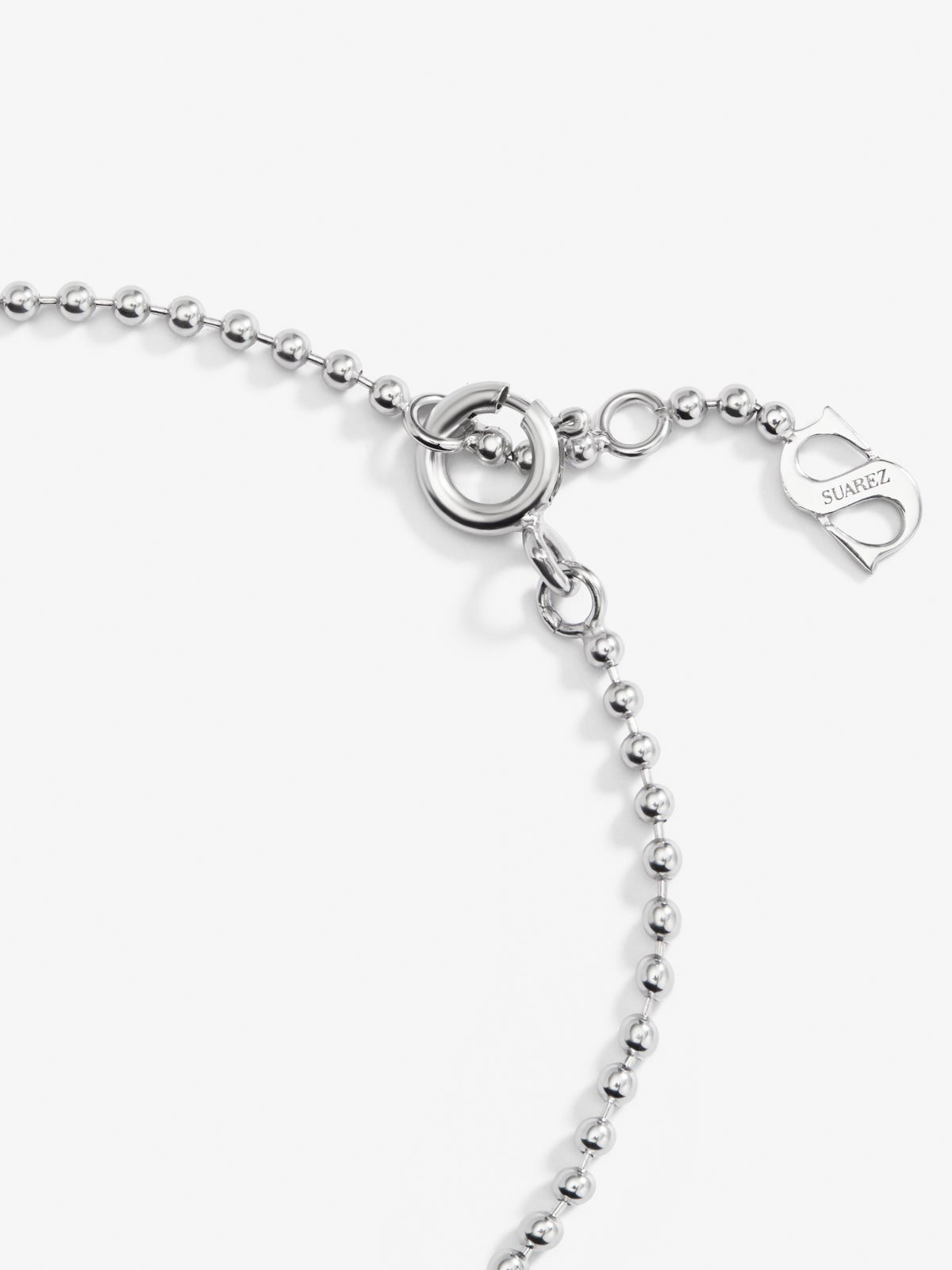 Pulsera de oro blanco de 18K con zafiro azul en talla brillante de 0,38 cts