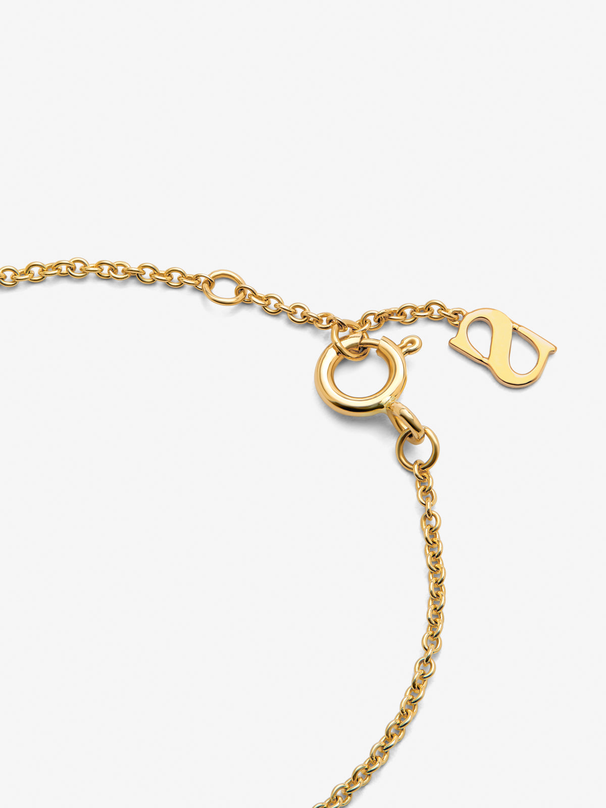 18K yellow gold bracelet with 7 brilliant-cut diamonds with a total of 0.08 cts