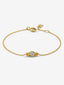 Pulsera de oro amarillo de 18K con diamante en talla brillante de 0,17 cts