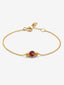 Pulsera de oro amarillo de 18K con rubí en talla brillante de 0,1 cts