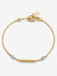 Pulsera de oro amarillo de 18K con 2 diamantes en talla brillante con un total de 0,05 cts