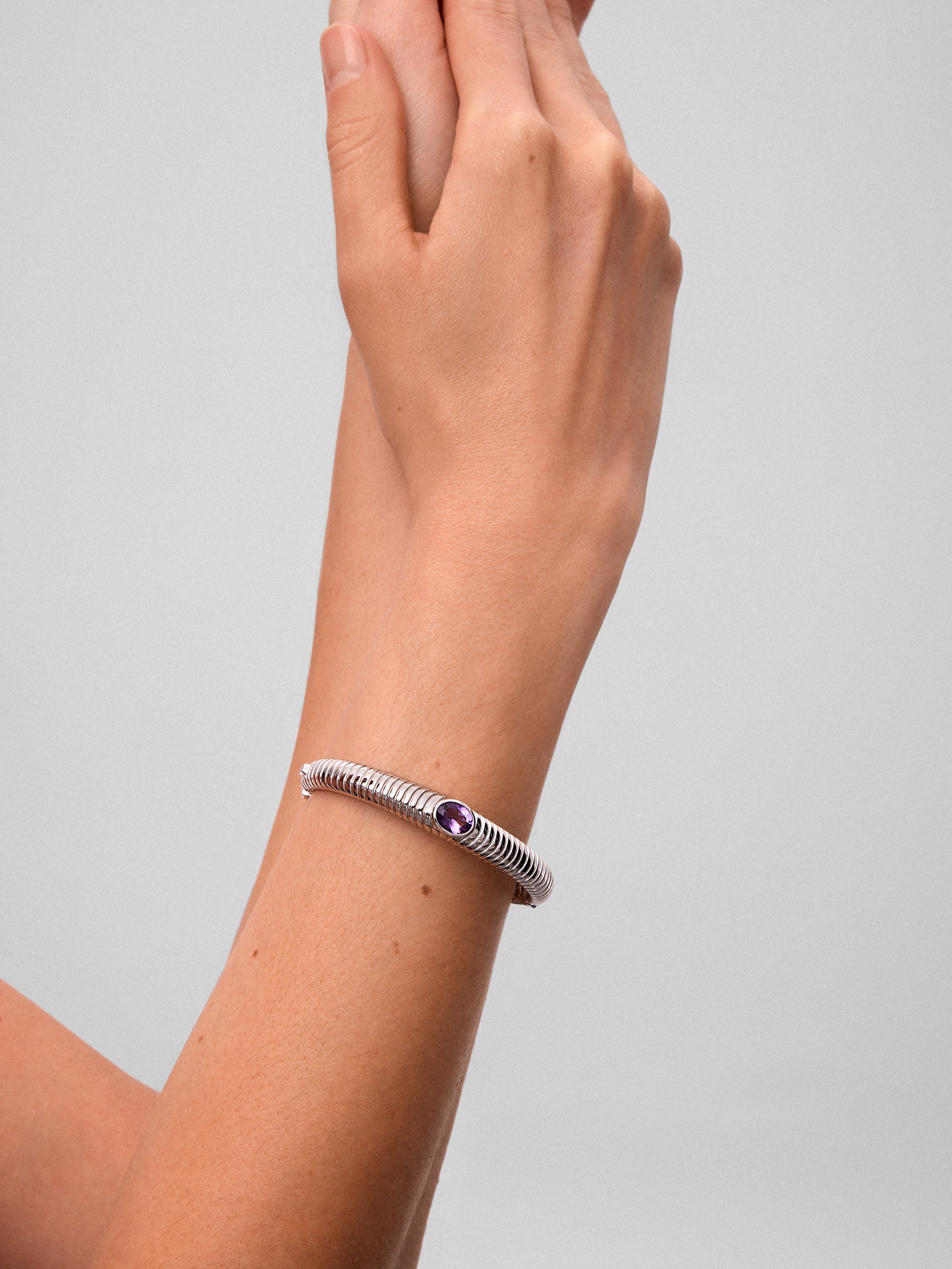 Pulsera de plata 925 con amatista morada