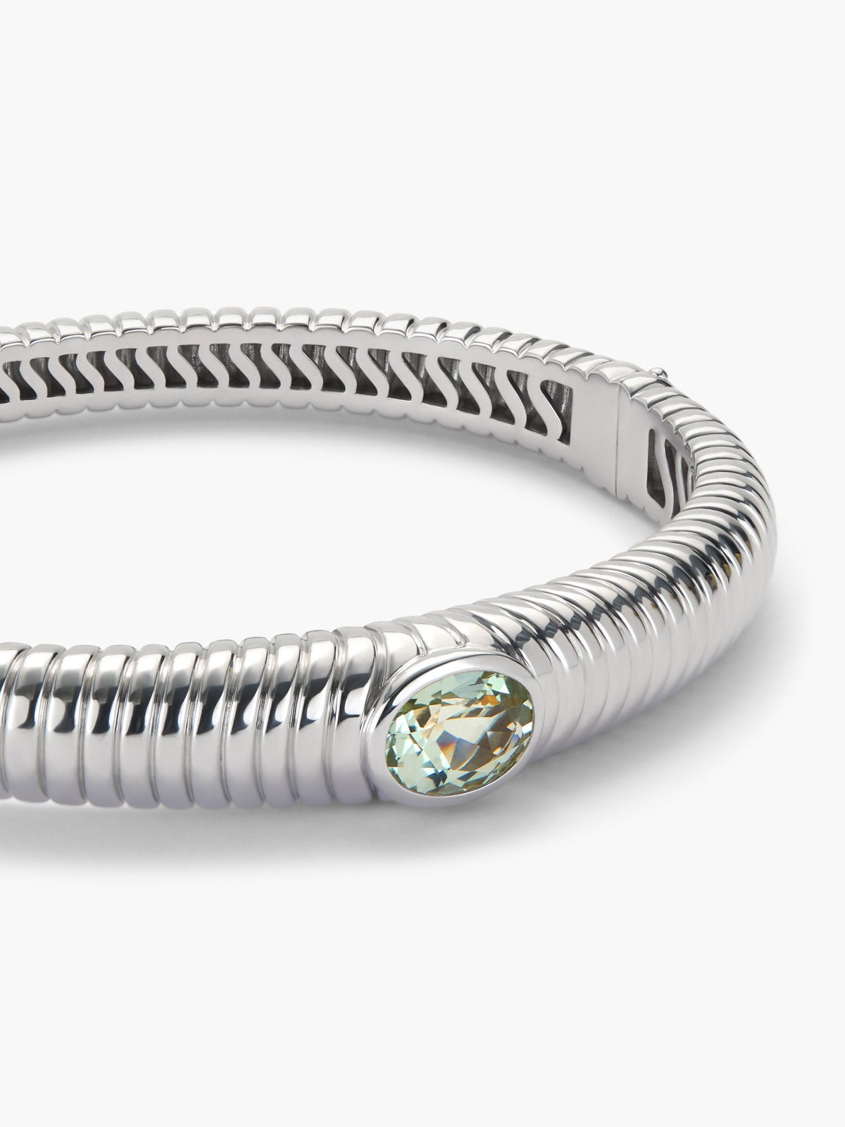 Pulsera de plata 925 con amatista verde