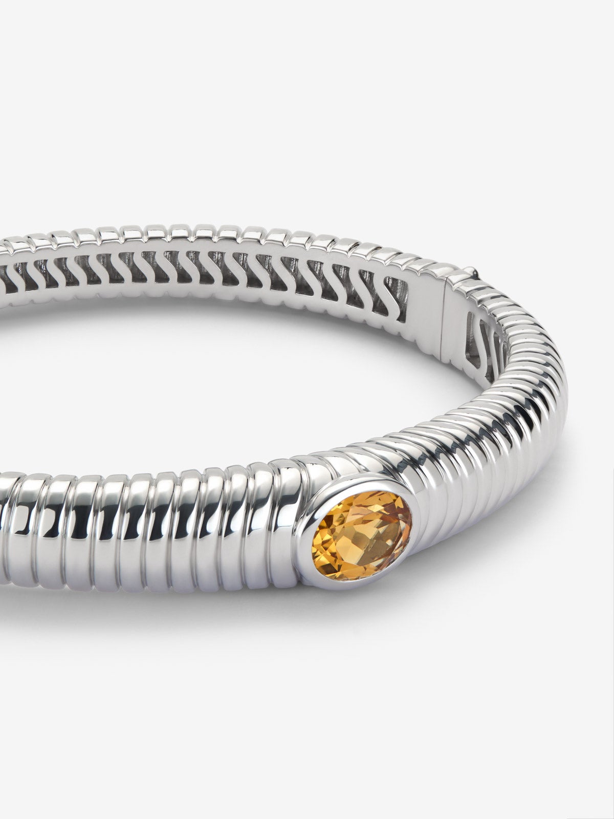 Pulsera de plata 925 con cuarzo citrino