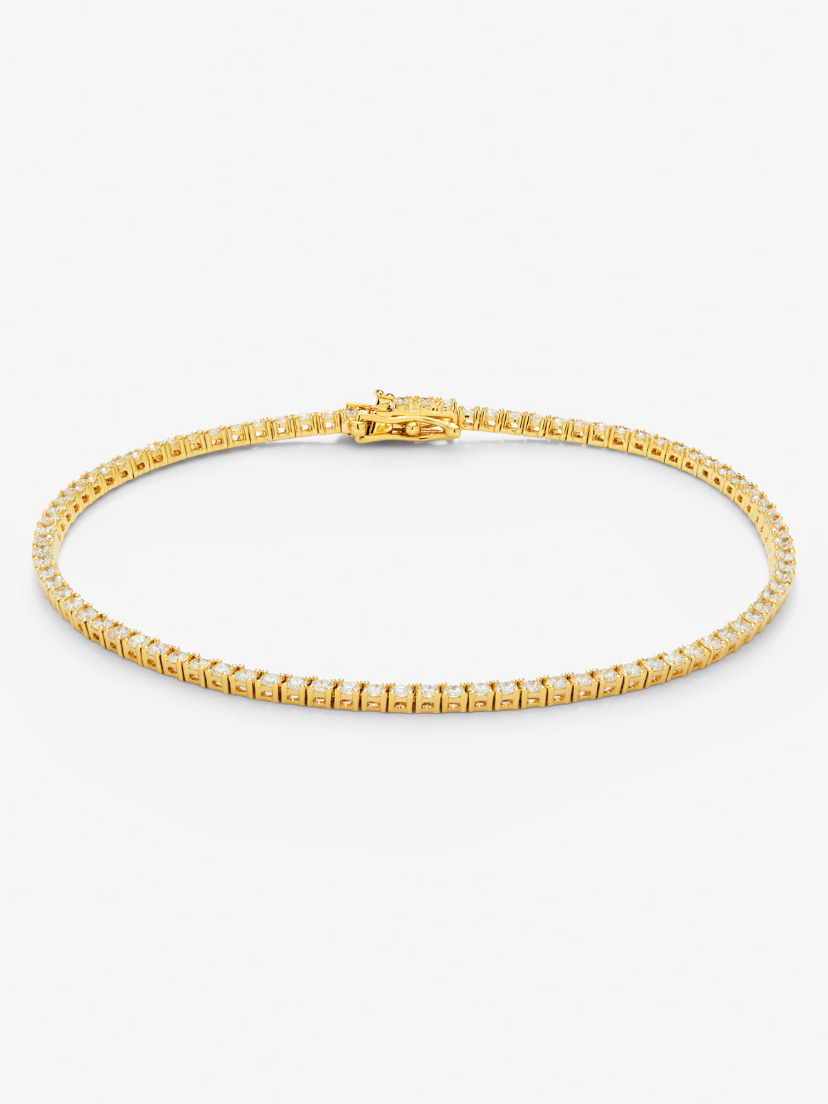 Pulsera de oro amarillo de 18K con diamantes en talla brillante con un total de 1,74 cts