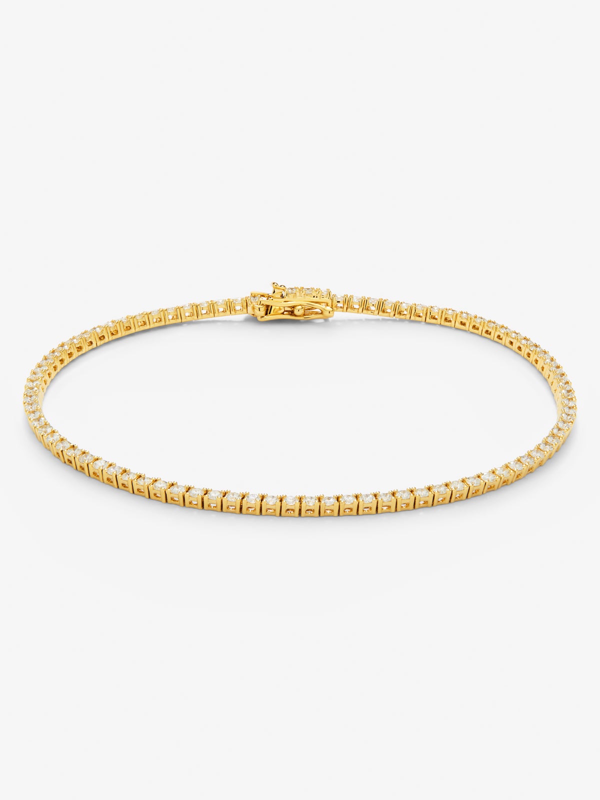 Pulsera de oro amarillo de 18K con diamantes en talla brillante con un total de 1,64 cts