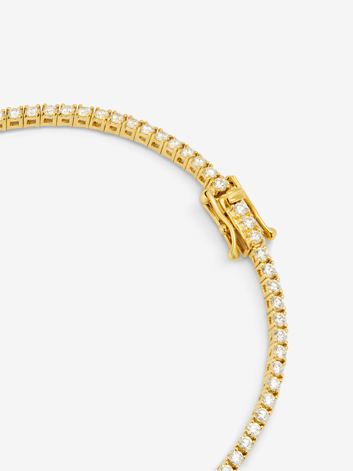 18K yellow gold bracelet with brilliant-cut diamonds totaling 1.6 cts