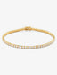 Pulsera rivière de oro amarillo de 18K con diamantes blancos en talla brillante de 3,11 cts