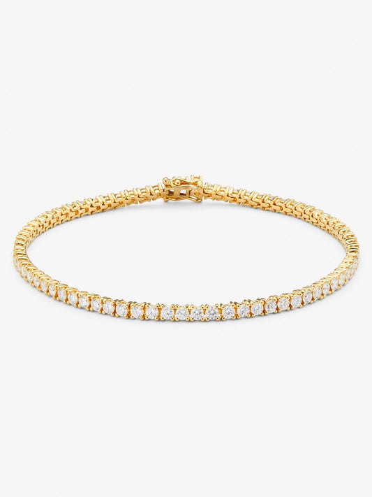 Pulsera rivière de oro amarillo de 18K con diamantes en talla brillante con un total de 3,55 cts