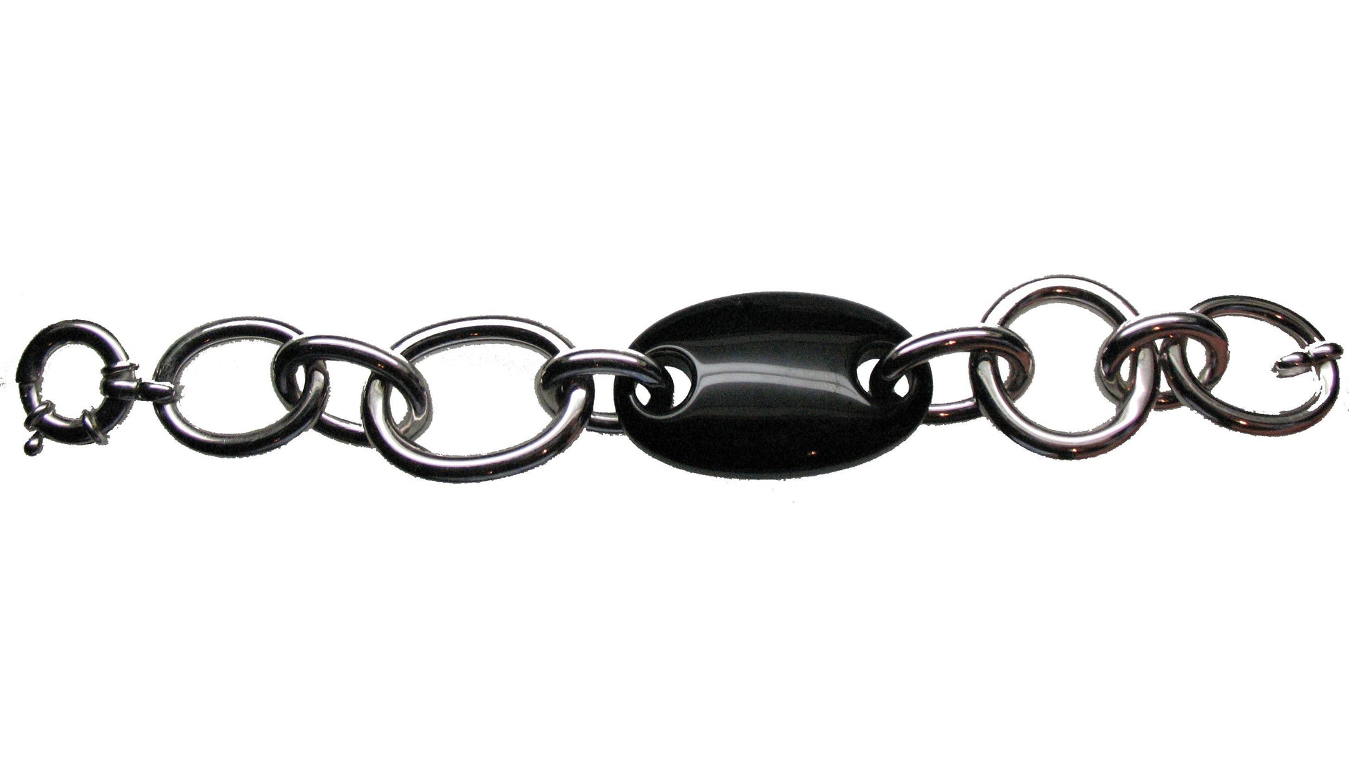 Pulsera de plata 925 con onix negro