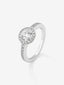 Anillo solitario de compromiso de oro blanco de 18kt con diamante central de 0,50cts
