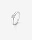 Anillo solitario de oro blanco de 18K con diamante en talla brillante de 0,15 cts