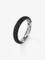 Anillo de plata 925 con 67 espinelas negras en talla brillante