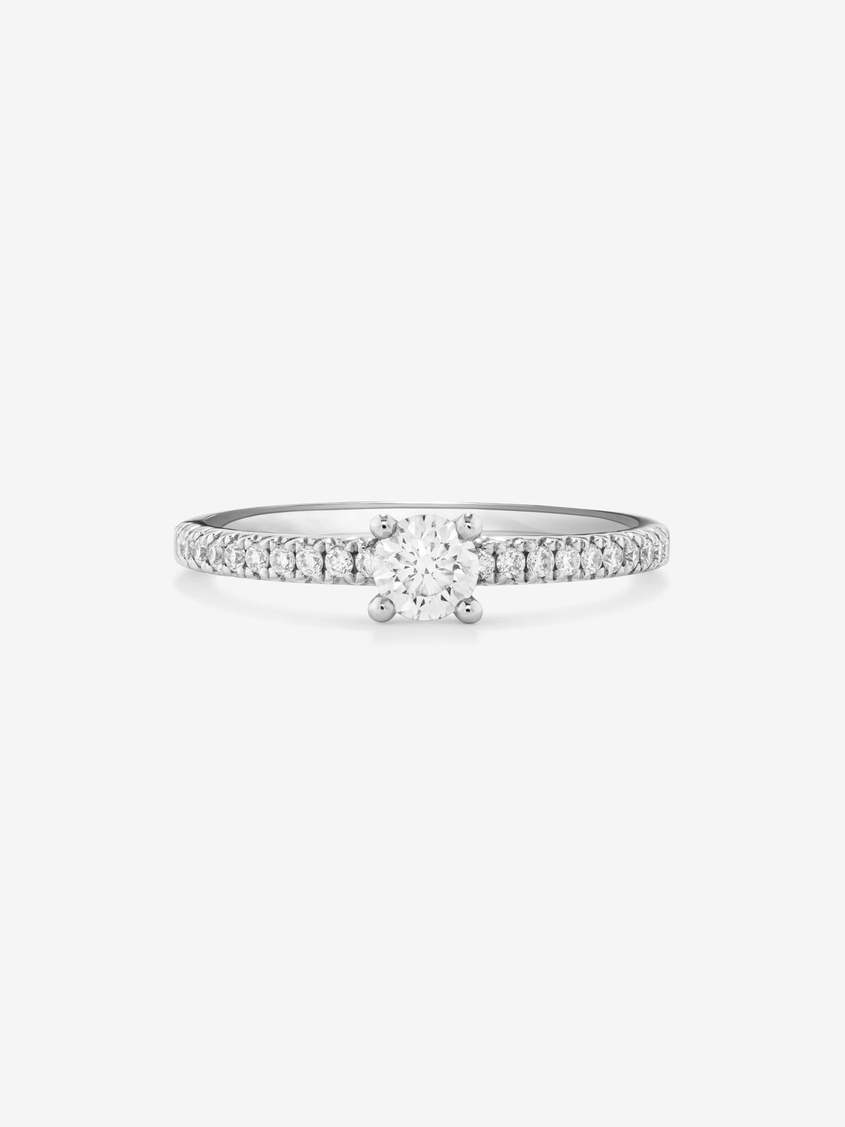 18K White Gold Commitment Ring with Diamonds