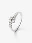 Anillo tú y yo de oro blanco de 18K con 10 diamantes en talla brillante con un total de 0,4 cts