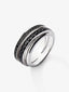 Anillo de plata 925 con pavé de espinelas negras