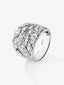 Anillo de oro blanco de 18K con 92 diamantes en talla brillante con un total de 3,1 cts