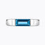 Sortija de plata 925 con topacio azul london