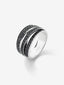 Anillo multibrazo de plata 925 con pavé de espinelas negras en talla brillante