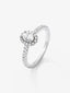 Anillo de oro blanco de 18K con diamantes blancos en talla brillante de 0,68 cts
