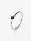Anillo de plata 925 con espinela negra