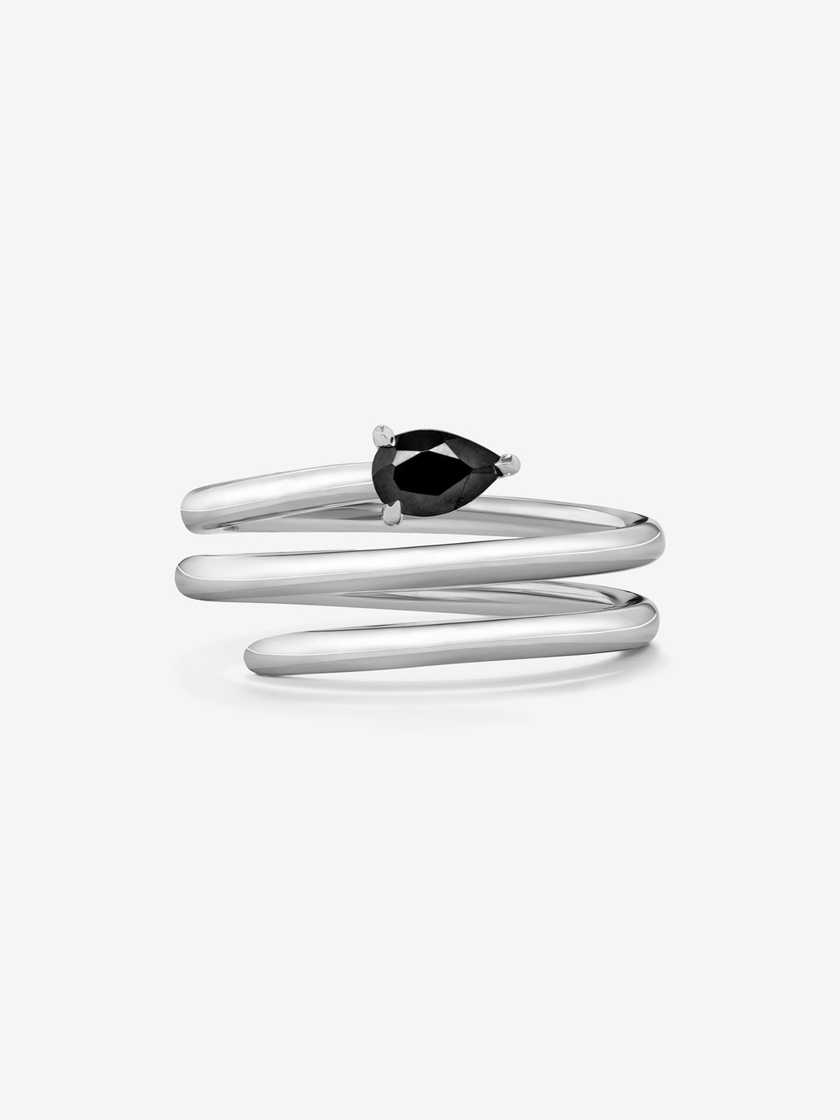 Sortija plata esp negra 5,5x3,5 argento