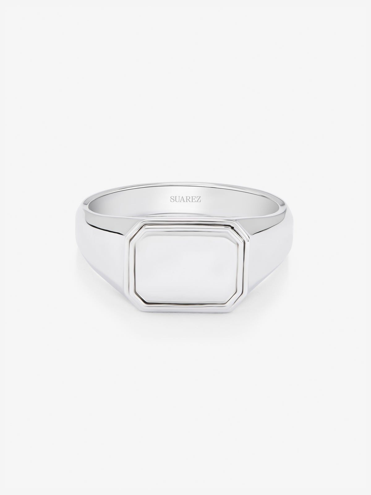 Anillo de sello mediano de plata 925