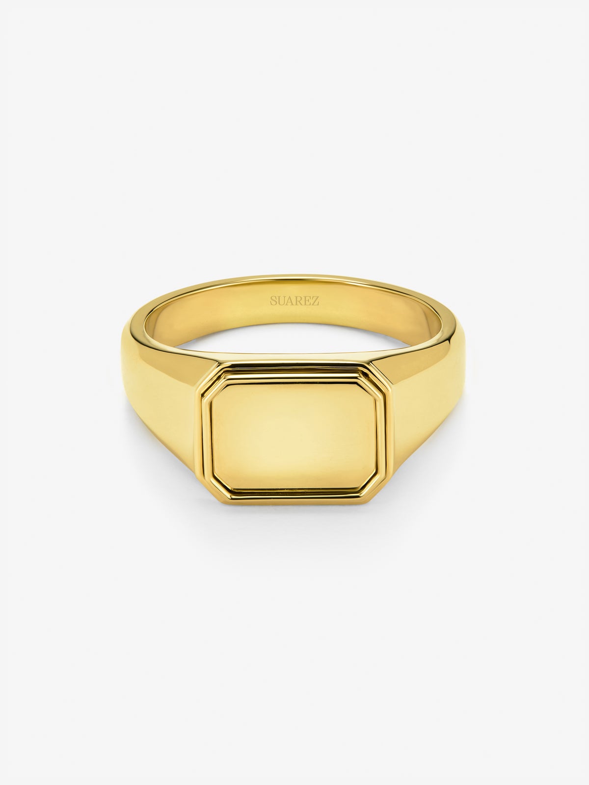 Anillo de sello mediano de oro amarillo de 18K