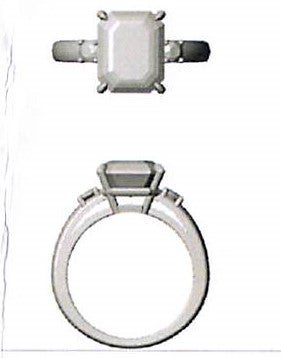 Anillo de oro amarillo de 18K con cuarzo citrino amarillo en talla brillante y 2 esmeraldas en talla brillante con un total de 0,16 cts