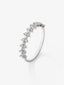 Anillo de oro blanco de 18K con 30 diamantes en talla brillante con un total de 0,38 cts