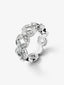 Anillo de oro blanco de 18K con 45 diamantes en talla brillante con un total de 1,05 cts