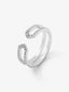 Anillo de oro blanco de 18K con 40 diamantes en talla brillante con un total de 0,32 cts