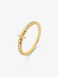 Anillo de oro amarillo de 18K con 15 diamantes en talla brillante con un total de 0,22 cts
