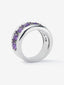 Anillo de plata 925 con pavé de amatistas moradas en talla brillante
