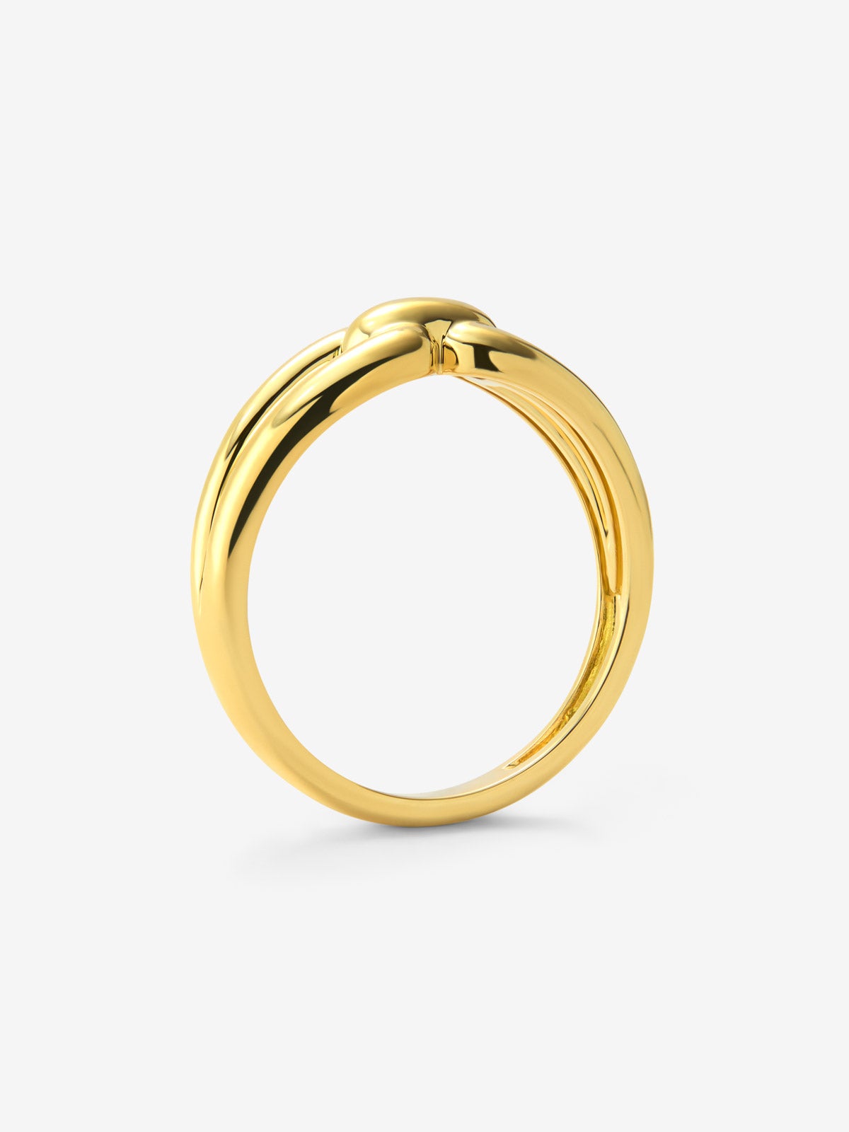 Anillo mini eslabón de oro amarillo de 18K
