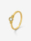 Anillo solitario de oro amarillo de 18K con diamante en talla brillante de 0,17 cts