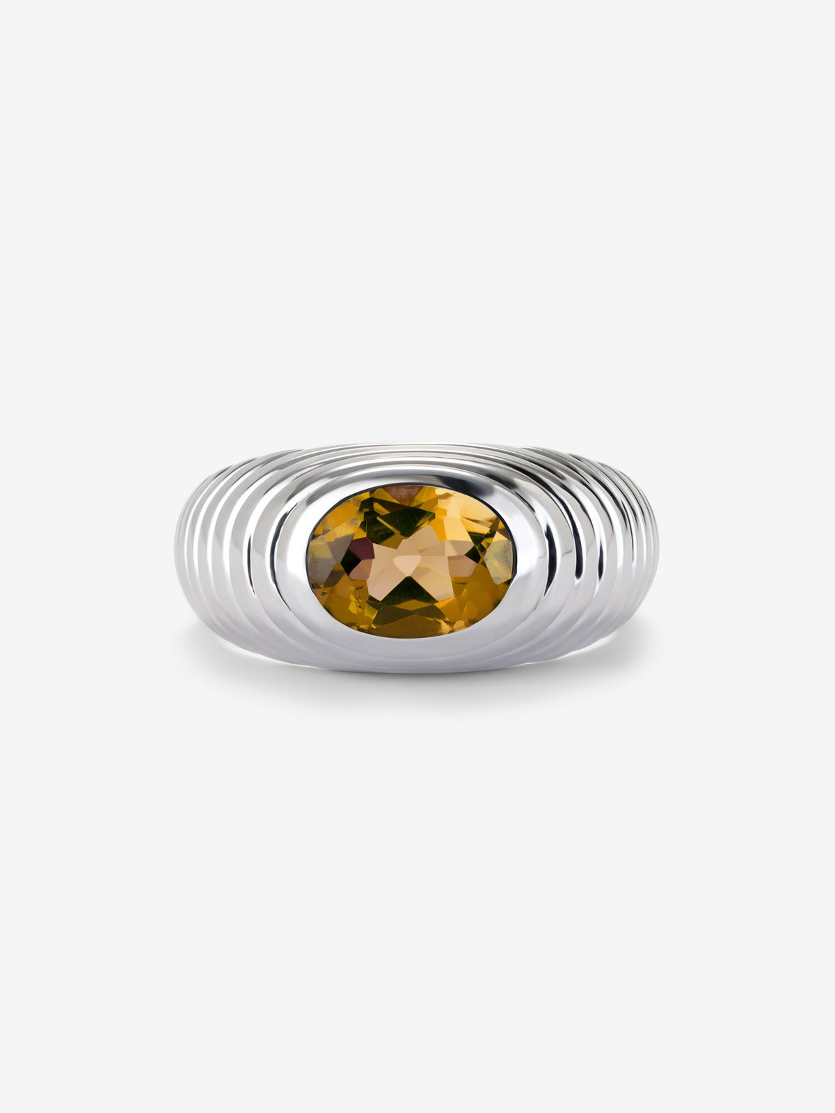 Anillo de plata 925 con cuarzo citrino