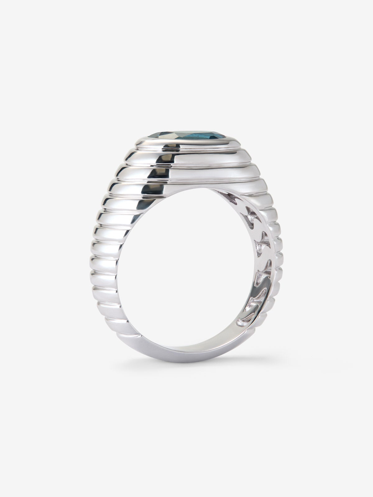 Anillo de plata 925 con topacio azul London