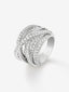 Anillo multibrazo de oro blanco de 18K con 185 diamantes en talla brillante con un total de 2,67 cts