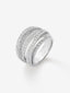 Anillo multibrazo de oro blanco de 18K con 101 diamantes en talla brillante con un total de 1,2 cts