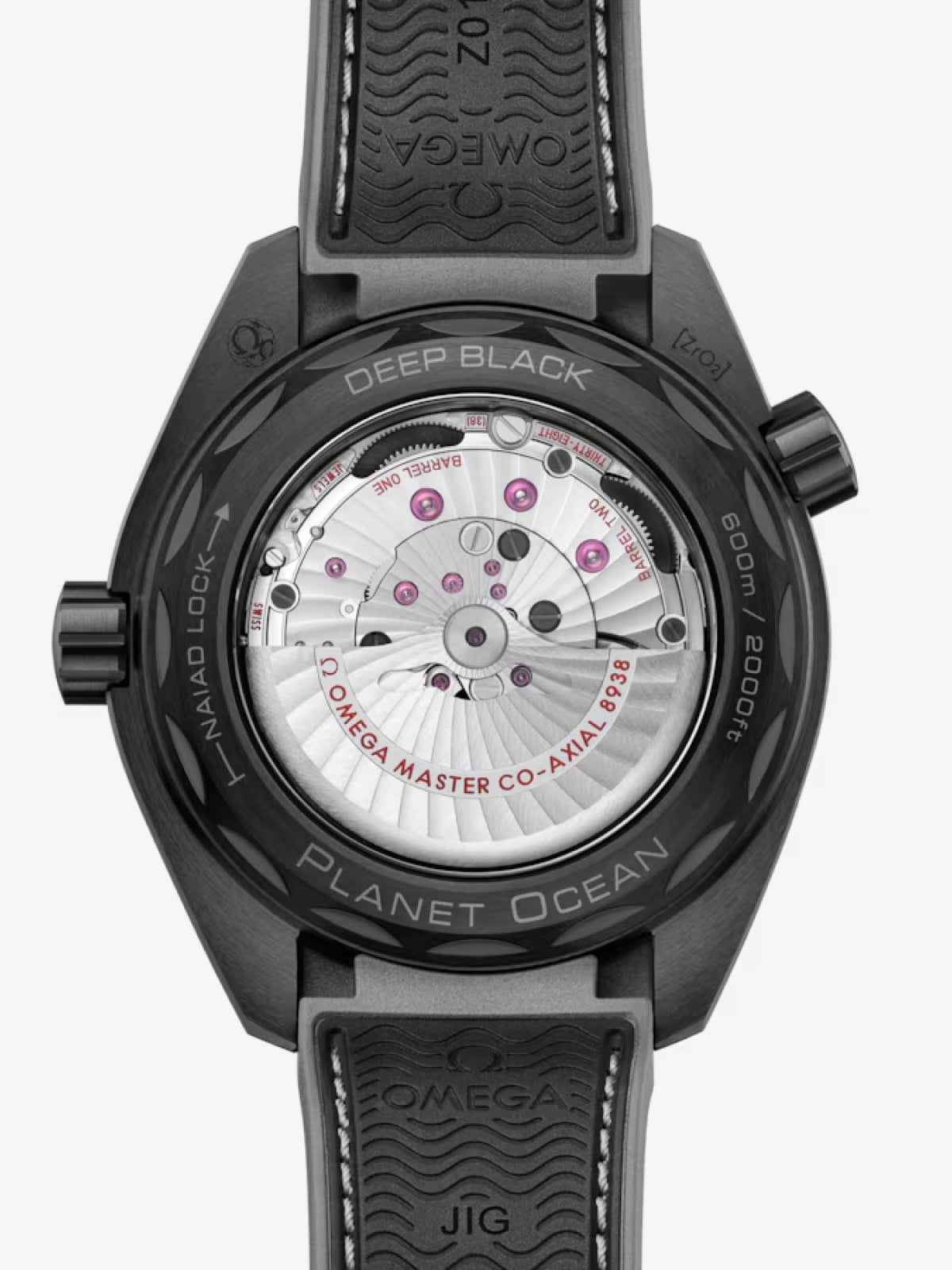 Seamaster Planet Ocean 600M - 45,5 mm, cerámica negra con pulsera de caucho