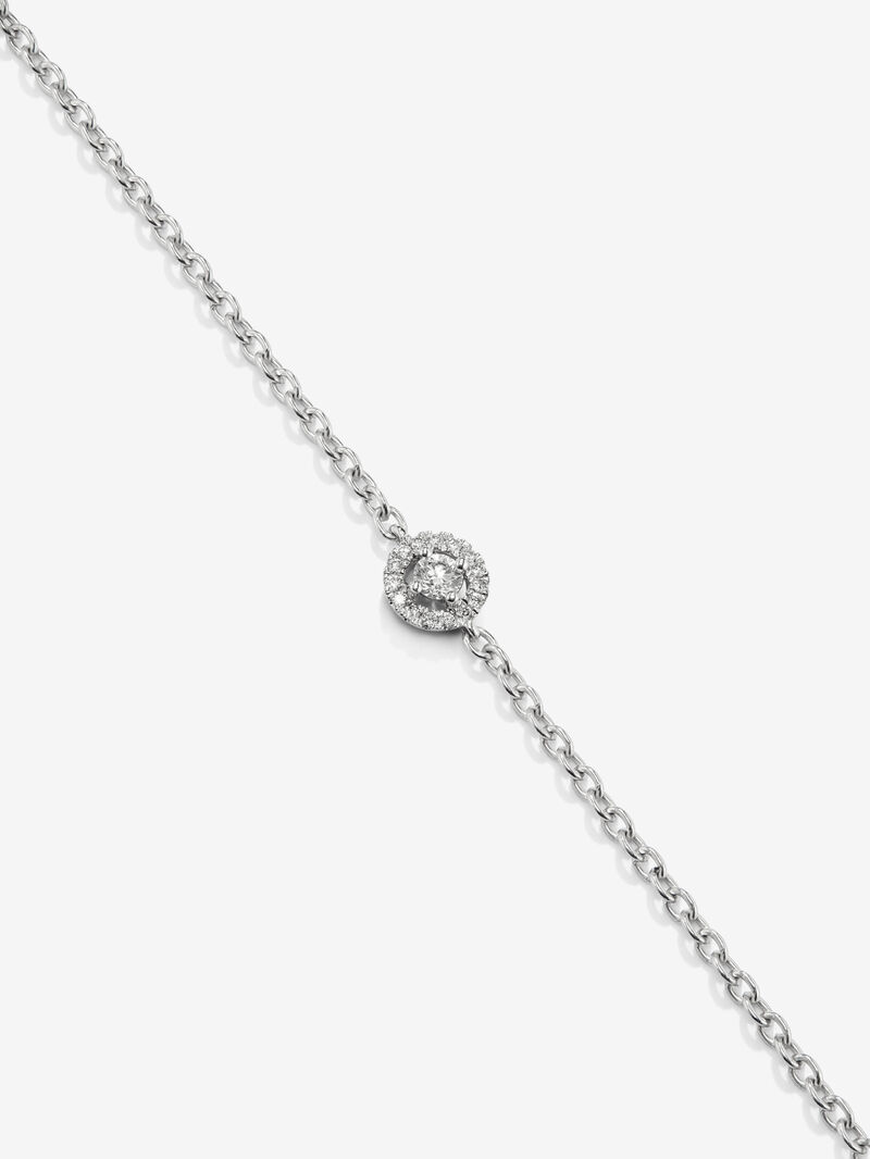 18K white gold bracelet with brilliant-cut diamonds with a total of 0.12 cts image number 3