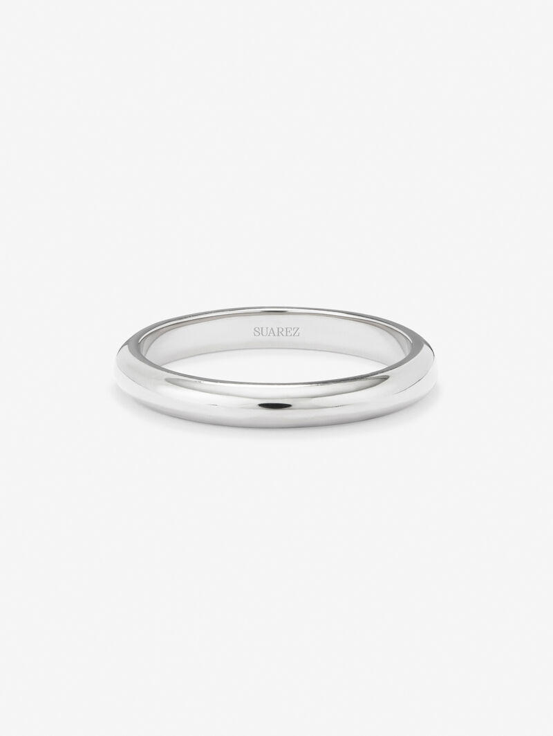 18K White Gold Wedding Band of 2.60mm image number 2