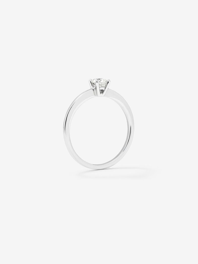 18K white gold solitaire ring with 0.25 ct brilliant cut diamond image number 4