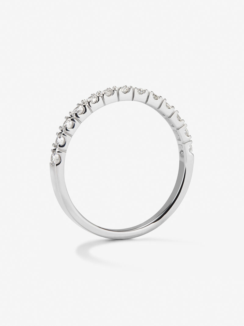 Half ring in 18K white gold with 13 brilliant-cut diamonds with a total of 0.37 cts image number 4