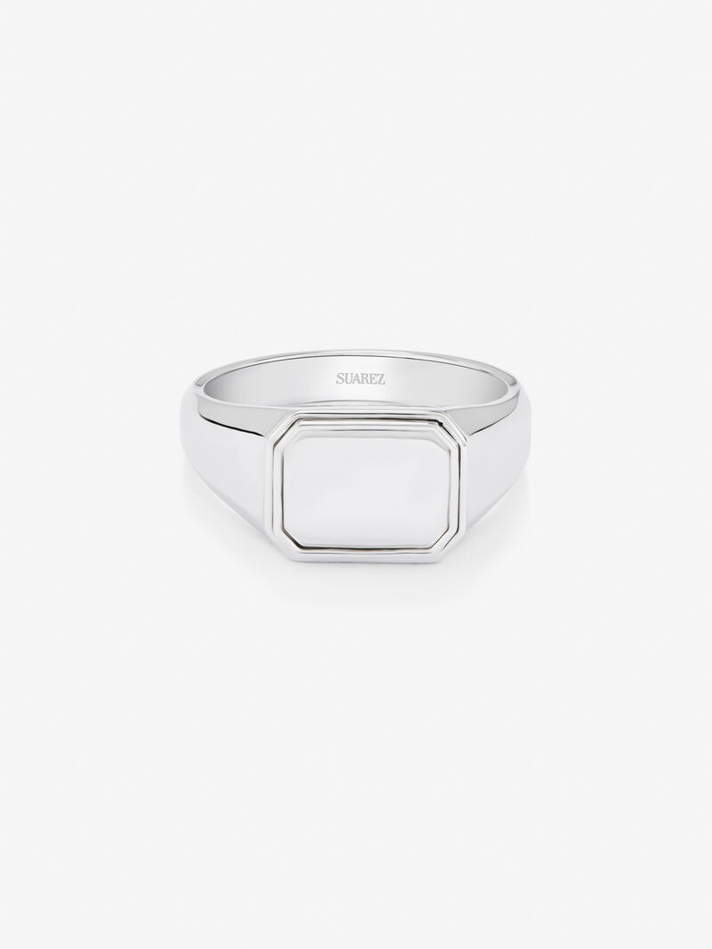 925 silver medium signet ring image number 2